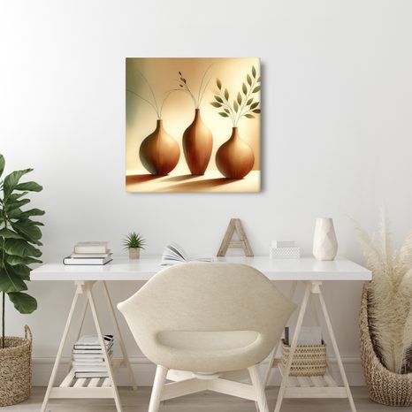 WANDBILD DREI GESICHTER DER NATUR - BOTANISCHE BILDER - BILDER