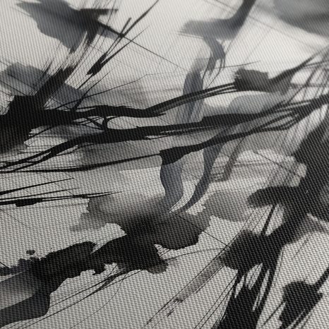 WANDBILD EXPRESSIVE SCHWARZE STRICHE - WANDBILDER ABSTRAKTE FORMEN - BILDER