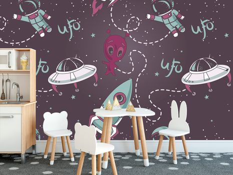 SAMOLEPÍCÍ TAPETA PŘÁTELSKÝ UFONEK - SAMOLEPÍCÍ TAPETY - TAPETY