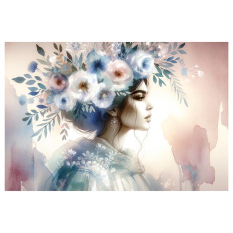 OBRAZ ROMANTICKÁ KVĚTINOVÁ ELEGANCE - OBRAZY ŽENY - OBRAZY