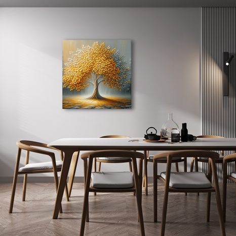 WANDBILD GOLDENER BAUM DES LEBENS IM HERBST - BILDER BÄUME DES LEBENS - BILDER