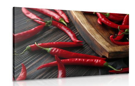 PICTURE PLATE WITH CHILI PEPPERS