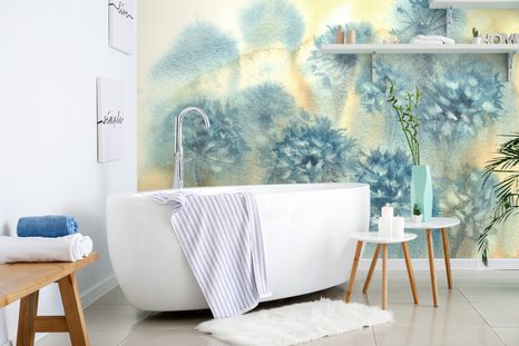 CARTA DA PARATI AUTOADESIVA – DENTE DI LEONE BLU ACQUERELLO - CARTA DA PARATI AUTOADESIVE - CARTA DA PARATI