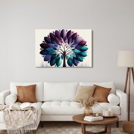 OBRAZ STROM ŽIVOTA V MODRÉ HARMONII - OBRAZY STROMY ŽIVOTA - OBRAZY