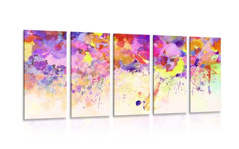 5-PIECE CANVAS PRINT INTERESTING COLORFUL ABSTRACTION