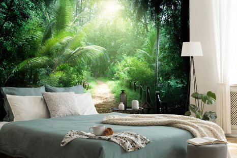WALL MURAL PATH ON THE ISLAND OF SEYCHELLES - WALLPAPERS NATURE - WALLPAPERS