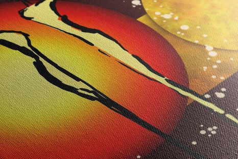 КАРТИНА НА ПЛАТНО – ЕТНО ВЛЮБЕНА ДВОЙКА - АБСТРАКТНИ КАРТИНИ - КАРТИНИ