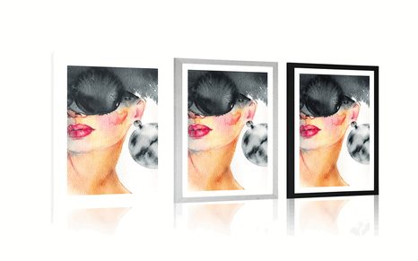 POSTER MIT PASSEPARTOUT IDOL EINER FRAU - FRAUEN - POSTER