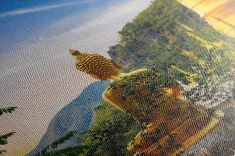 КАРТИНА НА ПЛАТНО – ПОГЛЕД КЪМ ЗЛАТНИЯ БУДА - ФЪН ШУЙ КАРТИНИ - КАРТИНИ