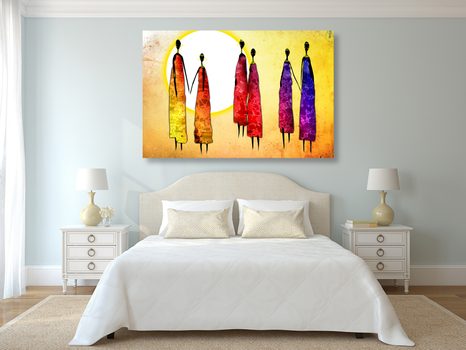 OBRAZ AFRICKÉ ŽENY - ABSTRAKTNÍ OBRAZY - OBRAZY