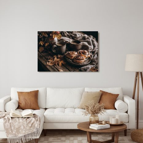 OBRAZ PODZIMNÍ HYGGE S KÁVOU - OBRAZY ZÁTIŠÍ - OBRAZY