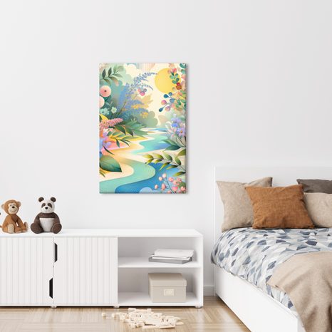 WANDBILD BLUMENLANDSCHAFT - BILDER BLUMEN - BILDER