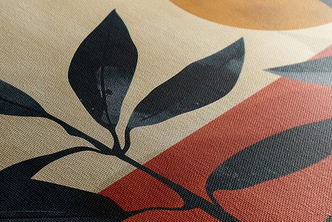 STAMPA SU TELA – JAPANDI FOGLIE SCURE - JAPANDI QUADRI - STAMPE E QUADRI