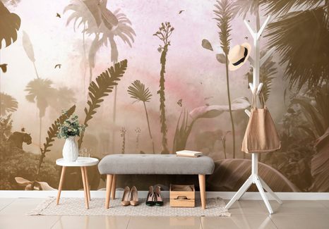 SAMOLEPIACA TAPETA DŽUNGĽA V NÁRUČÍ ZVIERAT - SAMOLEPIACE TAPETY - TAPETY