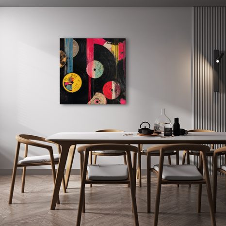 SLIKA FANTAZIJA VINILNIH PLOČA - GLAZBENE SLIKE - SLIKE