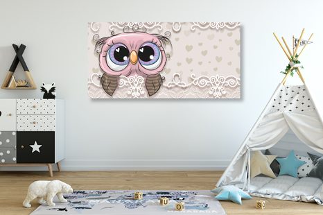 КАРТИНА НА ПЛАТНО – СЛАДКА СОВИЧКА - КАРТИНИ ЗА ДЕЦА - КАРТИНИ