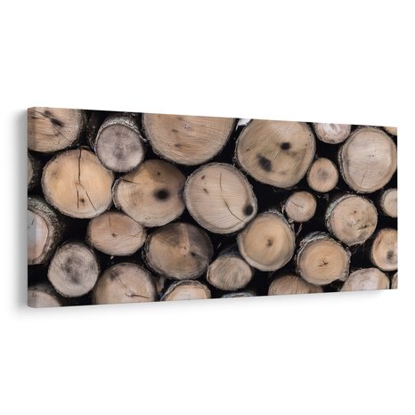 QUADRO SU TELA – STRUTTURA DEI TRONCHI DI LEGNO - QUADRI ALBERI E FOGLIE - STAMPE E QUADRI