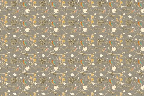 TAPETA NÁDHERNÉ PTÁČCI NA VĚTVÍCH - VINTAGE A RETRO TAPETY - TAPETY