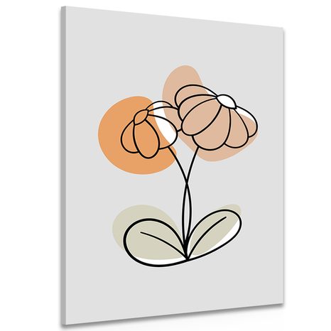 WANDBILD MINIMALISTISCHE BLUME NO1 - BILDER BLUMEN - BILDER