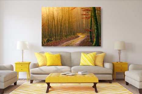 КАРТИНА НА ПЛАТНО – ПЪТЕЧКА КЪМ ГОРАТА - КАРТИНИ НА ПРИРОДАТА И ПЕЙЗАЖИ - КАРТИНИ