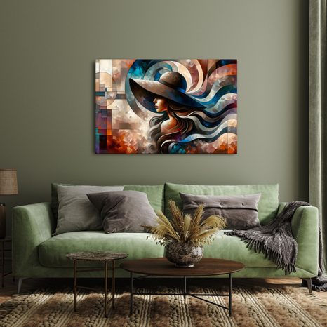 OBRAZ ELEGANTNÍ ŽENA V BAREVNÉM STYLU - OBRAZY ŽENY - OBRAZY