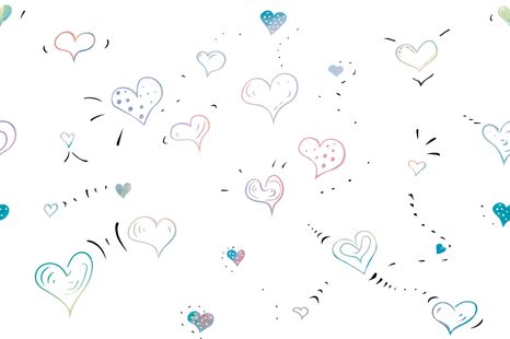 TAPETE HERZEN VOLLER LIEBE - KINDERTAPETEN - TAPETEN