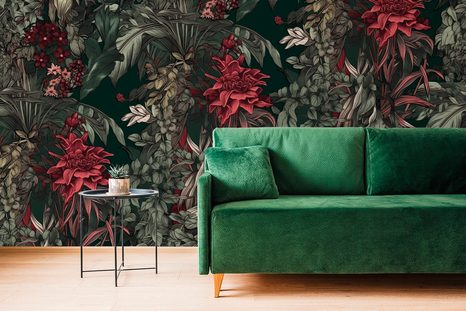 TAPETA S NÁDHERNÝM KVĚTINOVÝM MOTIVEM - TAPETY KVĚTINY - TAPETY