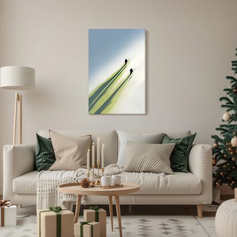 OBRAZ ZIMNÍ STOPY NA SNĚHU - VÁNOČNÍ A ZIMNÍ OBRAZY - PICTURES