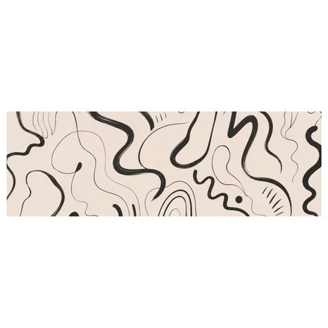 TABLEAU SUR TOILE – JEU MINIMALISTE DE TRAITS LIBRES - IMAGES FORMES ABSTRAITES - TABLEAUX