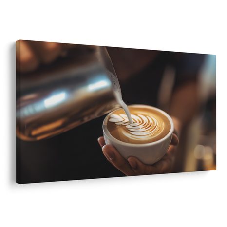 OBRAZ LATTE ART V ŠÁLKU - OBRAZY JÍDLA A NÁPOJE - OBRAZY