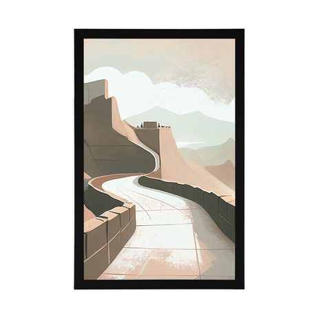 PLAGÁT SVETOZNÁMY ČÍNSKY MÚR - HORY - PLAGÁTY