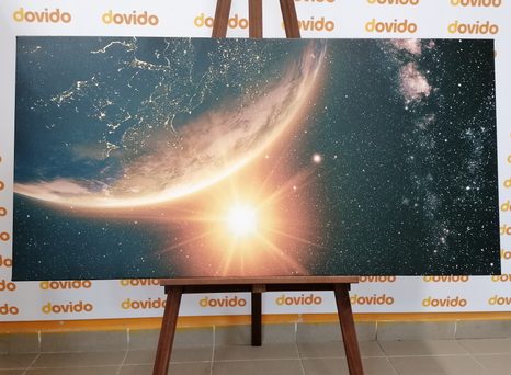 OBRAZ POHLED NA SLUNCE Z VESMÍRU - OBRAZY VESMÍRU A HVĚZD - OBRAZY