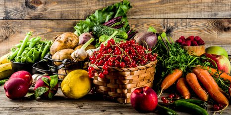 CANVAS PRINT FRESH FRUITS AND VEGETABLES - PICTURES - 🔥 TOTAL SALE 🔥