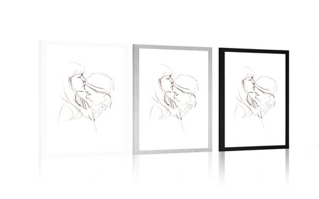 PLAKÁT S PASPARTOU BEZPODMÍNEČNÁ LÁSKA - ŽENY - PLAKÁTY