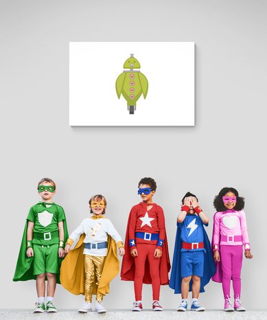 OBRAZ S DĚTSKÝM MOTIVEM ROBOTA - DĚTSKÉ OBRAZY - OBRAZY