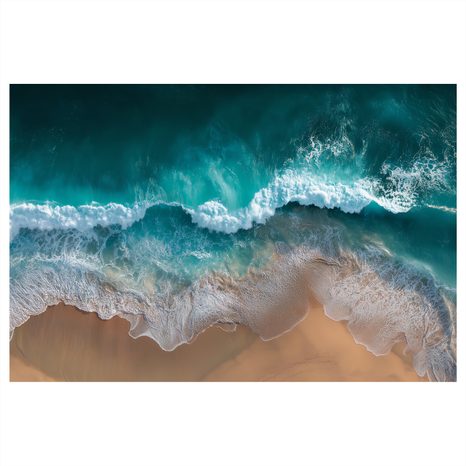 WANDBILD MEERESWELLE UND SAND - BILDER MEER UND STRAND - BILDER