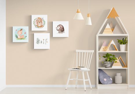 SET DI QUADRI – ANIMALI IN COLORI TENUI - COLLEZIONI DI QUADRI - STAMPE E QUADRI