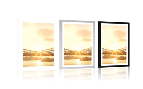 PLAKAT S PASPARTUOM TOWER BRIDGE U LONDONU - GRADOVI - PLAKATI