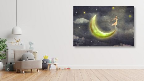 TABLOU FATĂ PE LUNĂ - TABLOURI CU DIVERSE PERSOANE - TABLOURI