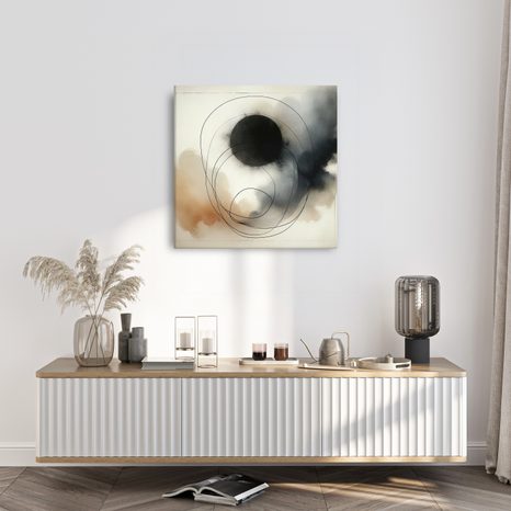 OBRAZ GEOMETRICKÉ LÍNIE A DYMOVÉ TÓNY - ABSTRAKTNÉ OBRAZY - OBRAZY