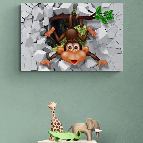 SLIKA VESELA OPICA - OTROŠKE SLIKE - SLIKE