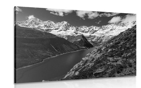 CANVAS PRINT PATAGONIA NATIONAL PARK IN ARGENTINA IN BLACK AND WHITE - BLACK AND WHITE PICTURES - PICTURES