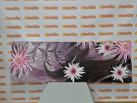 OBRAZ KWIATY NA PIĘKNYM TLE - OBRAZY KWIATÓW - OBRAZY