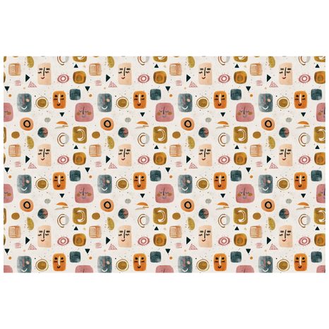 SAMOLJEPLJIVA TAPETA APSTRAKTNA LICA I GEOMETRIJA - DJEČJE TAPETE - TAPETE