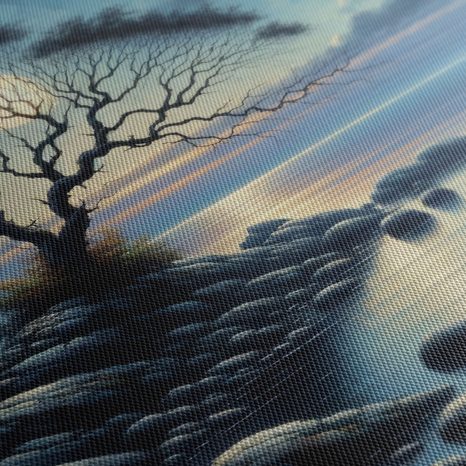 OBRAZ LOĎKY ZA MĚSÍČNÍHO SVITU - OBRAZY JEZERA - OBRAZY