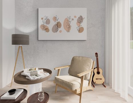 OBRAZ MINIMALISTICKÉ ZÁTIŠÍ ROSTLINEK - OBRAZY ZÁTIŠÍ - OBRAZY