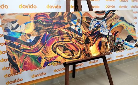 КАРТИНА НА ПЛАТНО – В АБСТРАКТЕН ЗЛАТЕН ДИЗАЙН - АБСТРАКТНИ КАРТИНИ - КАРТИНИ