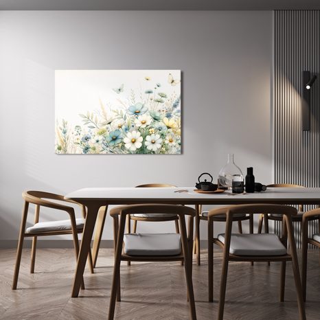 OBRAZ KVĚTINY A LETNÍ MOTÝLI - OBRAZY KVĚTŮ - OBRAZY