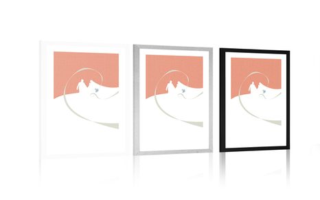 PLAKÁT S PASPARTOU SVATEBNÍ CESTA - MOTIVY Z NAŠÍ DÍLNY - PLAKÁTY