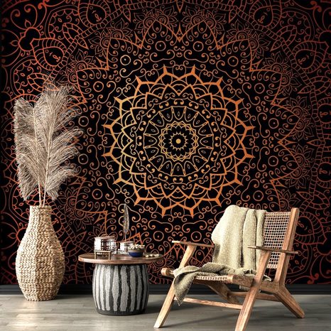 SELF ADHESIVE WALLPAPER VINTAGE MANDALA IN INDIAN STYLE - SELF-ADHESIVE WALLPAPERS - WALLPAPERS